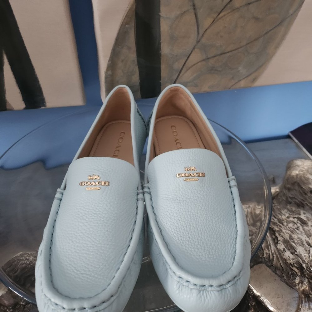 Coach Mint Green Leather Loafers Gem